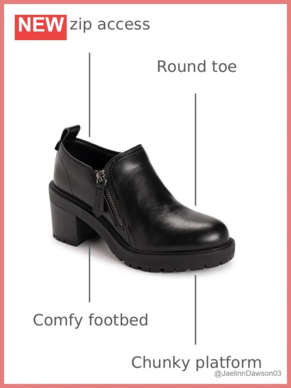 Faux Stack Heel Side Zip Shootie Block Heel Round Toe Ankle Booties